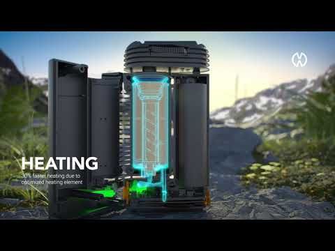 Vue intérieure du vaporisateur Crafty+ sur fond extérieur