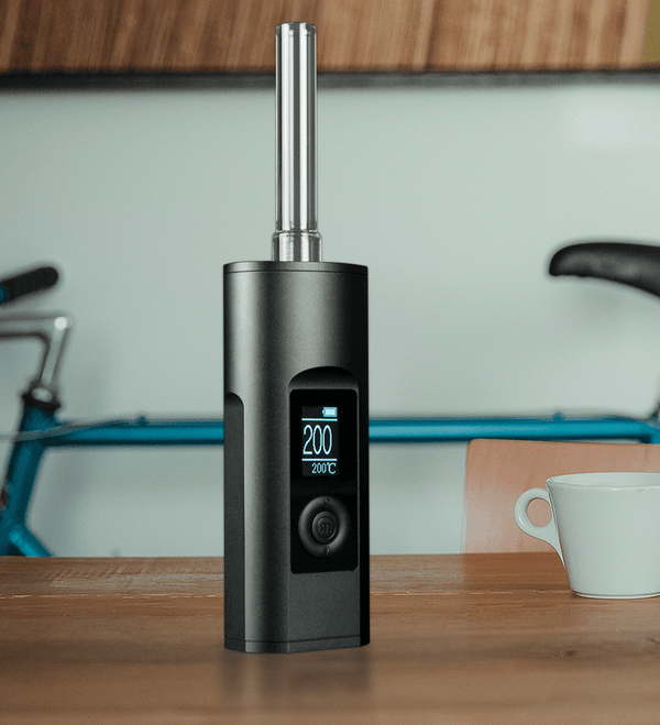 Arizer Solo II portable vaporizer on kitchen table in Canadian home