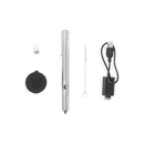 Linx Ares wax vaporizer with cleaning brush, charger, battery, and coil